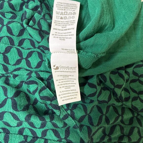 Boden Green Navy Print Short Sleeve Cotton Dress Size 4R - Picture 8 of 11